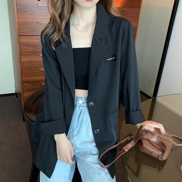 fashion lazy style lapel oversize blazer autumn korean style loose single breasted thin long suit lady commute jackets, Black;brown
fashion lazy style lapel oversize blazer autumn korean style loose single breasted thin long suit lady commute jackets, Black;brown