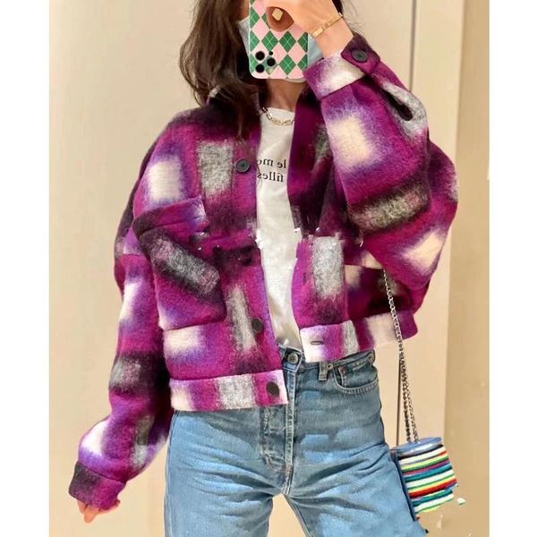 women's wool & blends winter 2021 coat loose patchwork woolen short casual warm women, Black
women's wool & blends winter 2021 coat loose patchwork woolen short casual warm women, Black