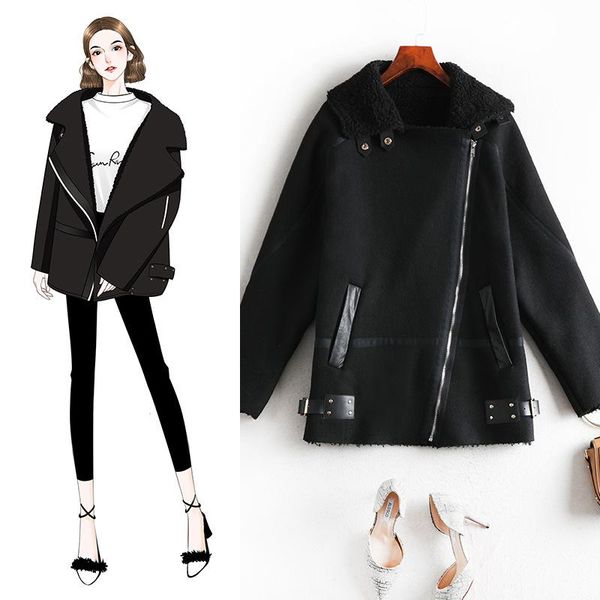women's jackets xl-5xl plus size women suede coat coral cotton jacket polar fleece short warm motorcycle pu zipper overcoat spring wint, Black;brown
women's jackets xl-5xl plus size women suede coat coral cotton jacket polar fleece short warm motorcycle pu zipper overcoat spring wint, Black;brown