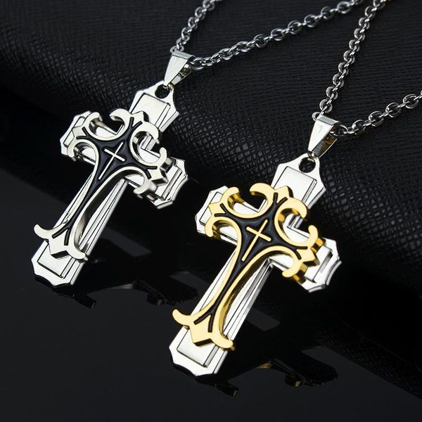 chains european and american fashion men's cross pendant necklace faith punk party carnival jewelry accessories, Silver
chains european and american fashion men's cross pendant necklace faith punk party carnival jewelry accessories, Silver