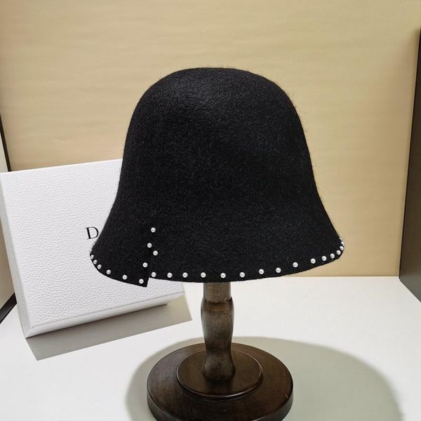 stingy brim hats 2021 bucket hat ladies hepburn rivet pearl wool fedora autumn winter for women elegant wild casual basin, Blue;gray
stingy brim hats 2021 bucket hat ladies hepburn rivet pearl wool fedora autumn winter for women elegant wild casual basin, Blue;gray