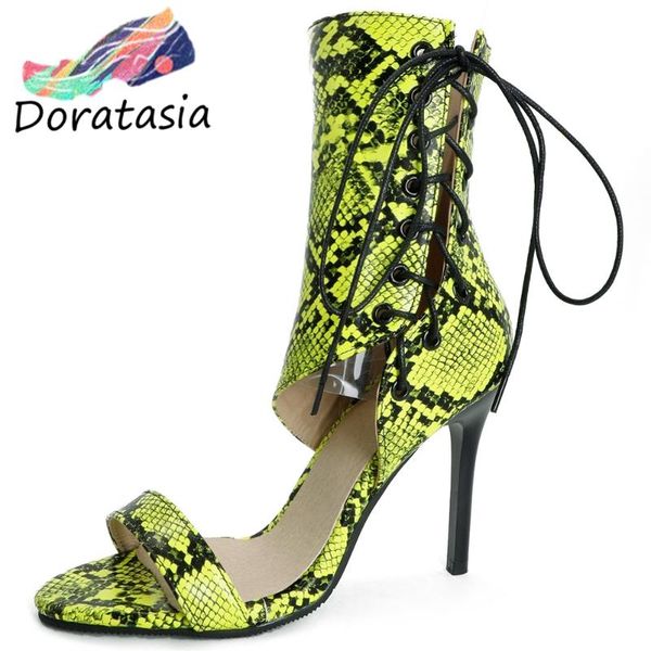sandals doratasia big size 48 women lace up mixed color stiletto high heel shoes punk fashion cool, Black
sandals doratasia big size 48 women lace up mixed color stiletto high heel shoes punk fashion cool, Black