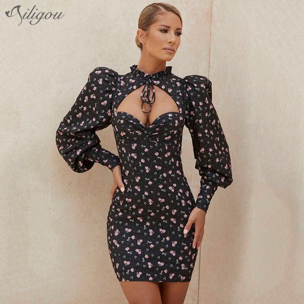 winter printed stand collar hollow bodycon lantern sleeve celebrity party mini dress female vestidos 210527, Black;gray
winter printed stand collar hollow bodycon lantern sleeve celebrity party mini dress female vestidos 210527, Black;gray
