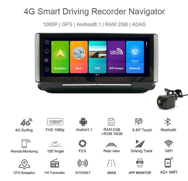 car video 7 inch 4g dvr android 8.1 2g rom 16g dashboard dash cam wifi/adas/bluetooth/gps fhd 1080p dual camera recorder
car video 7 inch 4g dvr android 8.1 2g rom 16g dashboard dash cam wifi/adas/bluetooth/gps fhd 1080p dual camera recorder