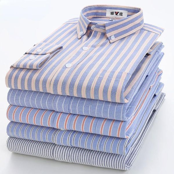 men's casual shirts oxford striped long sleeve non-iron dress shirt business office slim fit wrinkle formal man, White;black
men's casual shirts oxford striped long sleeve non-iron dress shirt business office slim fit wrinkle formal man, White;black