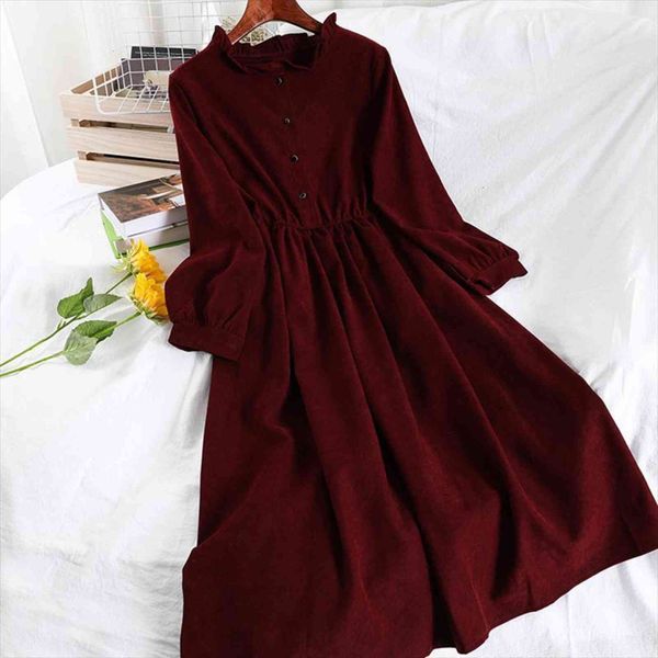 vintage winter ruffle midi women dresses long sleeve retro elegant korean kawaii cute clothes red blue, Black;gray
vintage winter ruffle midi women dresses long sleeve retro elegant korean kawaii cute clothes red blue, Black;gray