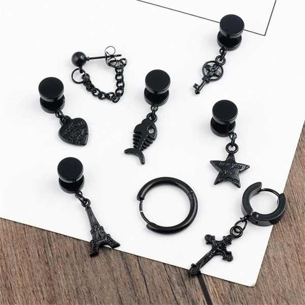 stud stainless steel korean men's earrings domineering single personality trendy boys dumbbell black, Golden;silver
stud stainless steel korean men's earrings domineering single personality trendy boys dumbbell black, Golden;silver