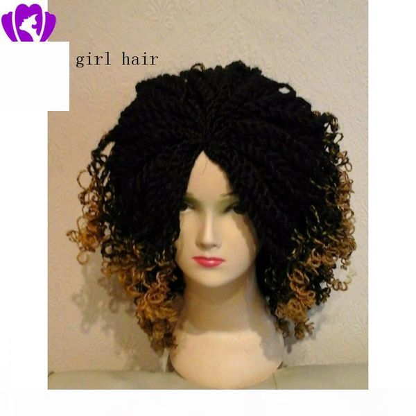 fast shipping 14'' crochet twist braids wig ombre braiding hair full lace front wig senegalese short braids wig with curly tips, Black
fast shipping 14'' crochet twist braids wig ombre braiding hair full lace front wig senegalese short braids wig with curly tips, Black