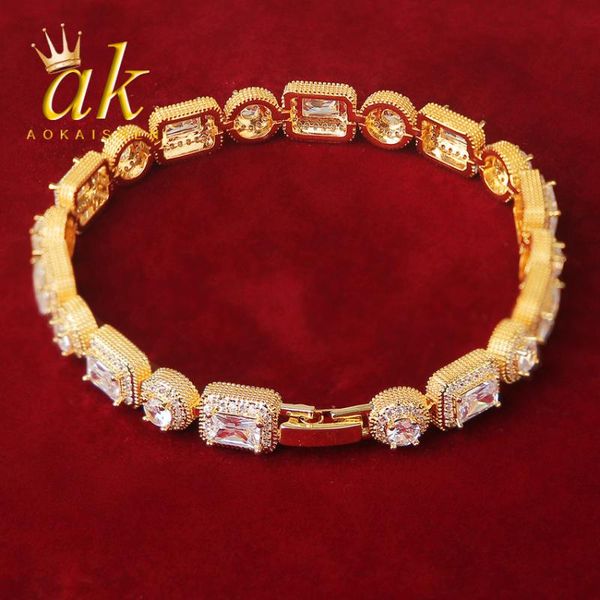 bangle square cluster zirconia link bracelet for women 24k real gold color plated hip hop rock street jewelry, Black
bangle square cluster zirconia link bracelet for women 24k real gold color plated hip hop rock street jewelry, Black