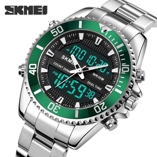 wristwatches luxury 3time dual display electronic watch fashion quartz watches steel business men's chrono countdown wristwatch clock, Slivery;brown
wristwatches luxury 3time dual display electronic watch fashion quartz watches steel business men's chrono countdown wristwatch clock, Slivery;brown