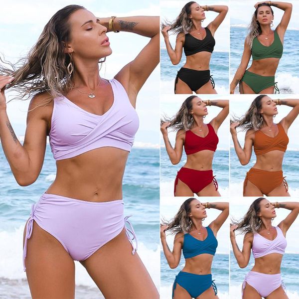 one-piece suits women bikini 2 piece push up sports with tie high waist panty tankini solid color bathing suit beachwear
one-piece suits women bikini 2 piece push up sports with tie high waist panty tankini solid color bathing suit beachwear