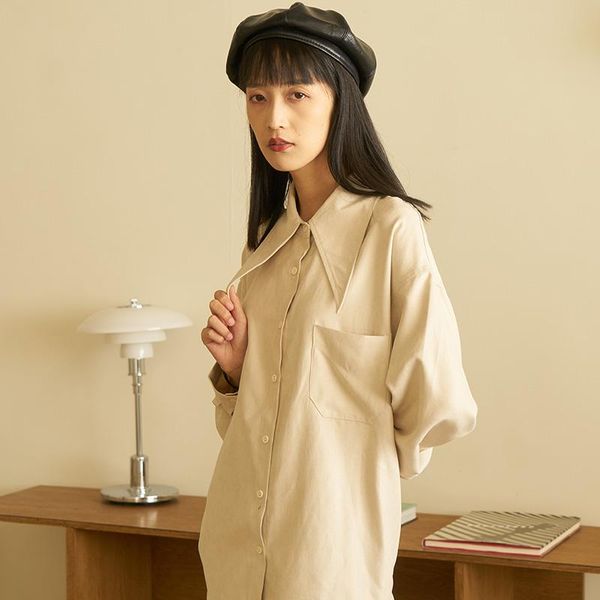 women's blouses & shirts french vintage shirt with pointed neck fold for women autumn/winter 2021 versatile design sense corduroy minor, White
women's blouses & shirts french vintage shirt with pointed neck fold for women autumn/winter 2021 versatile design sense corduroy minor, White