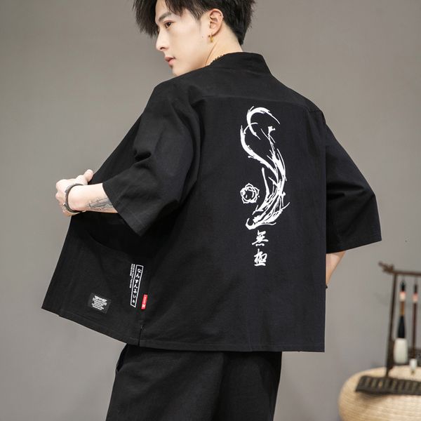 2021 new haori japanese kimono cardigan traditional fashion trade tang suit solid color cotton linen men coat jacket autume floral print c9h, White;black
2021 new haori japanese kimono cardigan traditional fashion trade tang suit solid color cotton linen men coat jacket autume floral print c9h, White;black