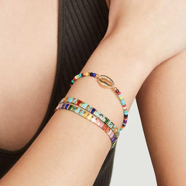 beaded, strands go2boho miyuki tila bracelet boho vintage jewelry japan glass beads bracelets for women gift rainbow beaded seashell pulsera, Black
beaded, strands go2boho miyuki tila bracelet boho vintage jewelry japan glass beads bracelets for women gift rainbow beaded seashell pulsera, Black