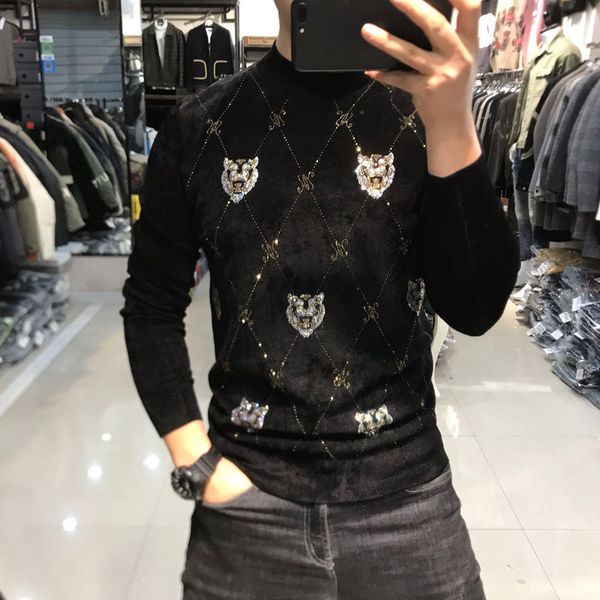 men's jerseys 2021 winter long sleeve luxury pullovers tiger strass turtleneck high mesh clothes mjtx, White;black
men's jerseys 2021 winter long sleeve luxury pullovers tiger strass turtleneck high mesh clothes mjtx, White;black