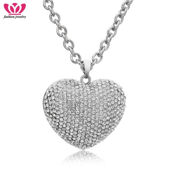 pendant necklaces silvery big heart pendants luxury love all cubic zirconia jewelry necklace for women party gift 2021, Silver
pendant necklaces silvery big heart pendants luxury love all cubic zirconia jewelry necklace for women party gift 2021, Silver