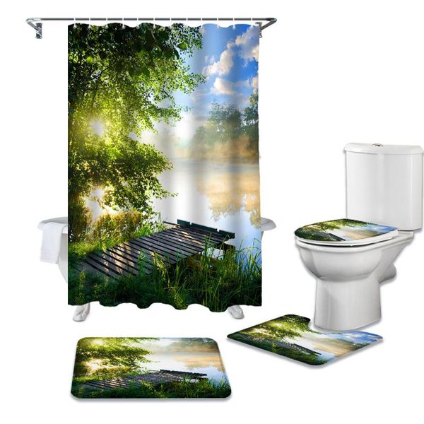 shower curtains lake plant landscape nature curtain sets non-slip rugs toilet lid cover and bath mat waterproof bathroom
shower curtains lake plant landscape nature curtain sets non-slip rugs toilet lid cover and bath mat waterproof bathroom