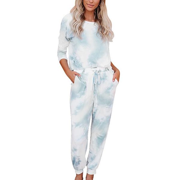 women's two piece pants women tie dye pieces sets long sleeve and loose elastic waist casual suits homewear wdc6680, White
women's two piece pants women tie dye pieces sets long sleeve and loose elastic waist casual suits homewear wdc6680, White