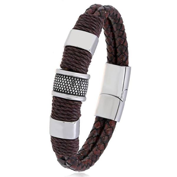 tennis braided twist bracelets stainless steel magnetic buckle vintage pu leather rope bangles male wristband accessories jewelry, Golden;silver
tennis braided twist bracelets stainless steel magnetic buckle vintage pu leather rope bangles male wristband accessories jewelry, Golden;silver