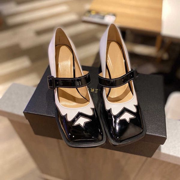 high version color blocking spring style square head low black women's solid 2021 small leather shoes
high version color blocking spring style square head low black women's solid 2021 small leather shoes