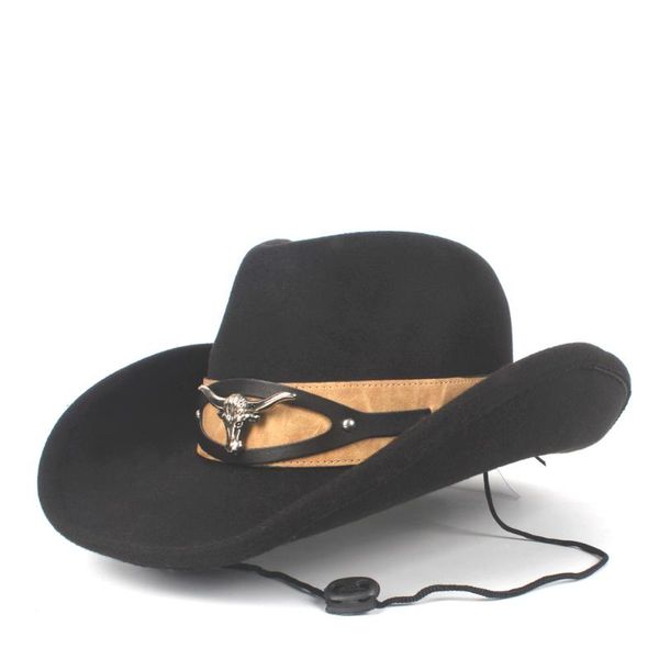 cloches 2021 women men wool hollow western cowboy hat roll-up brim gentleman outblack sombrero hombre jazz cap with fashion belt, Blue;gray
cloches 2021 women men wool hollow western cowboy hat roll-up brim gentleman outblack sombrero hombre jazz cap with fashion belt, Blue;gray