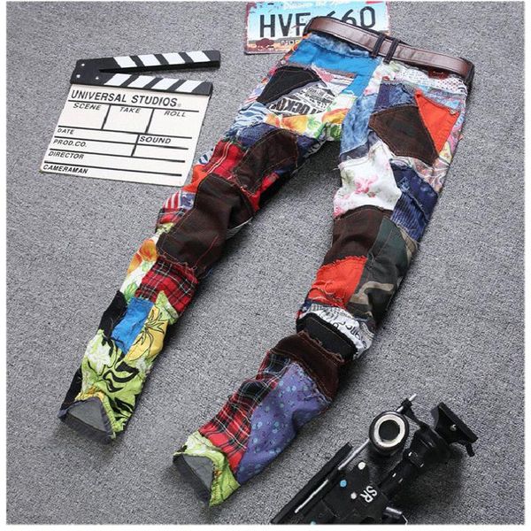 dance mens hip hop wholesale-fashion club clothing colorful patchwork regular fit jeans night designer jeans men for mtnuf, Black
dance mens hip hop wholesale-fashion club clothing colorful patchwork regular fit jeans night designer jeans men for mtnuf, Black