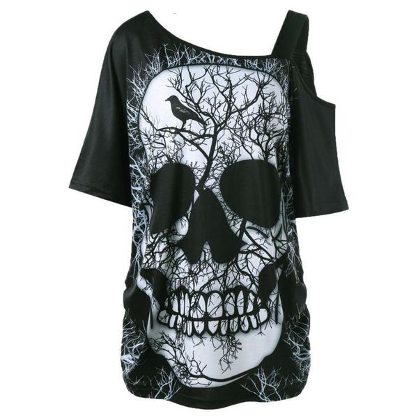 t shirt women 2021 skull funny print tshirt women slash neck cold shoulder gothic t shirt women haut femme, White
t shirt women 2021 skull funny print tshirt women slash neck cold shoulder gothic t shirt women haut femme, White