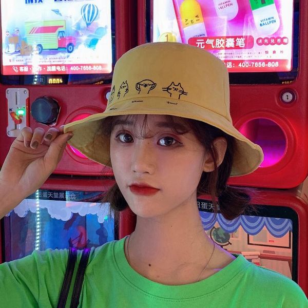 wide brim hats 2021 hat for women summer net red korean wild japanese fisherman sweet and cute fashion cat sun protection, Blue;gray
wide brim hats 2021 hat for women summer net red korean wild japanese fisherman sweet and cute fashion cat sun protection, Blue;gray