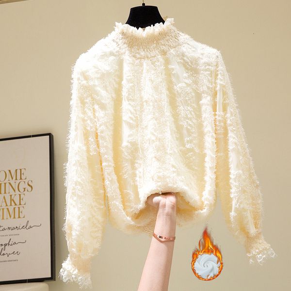 winter shirt with women's turtlenecks long interior sleeve wear new autumn all-matching velo-lined sleeves blouse 6bww, White
winter shirt with women's turtlenecks long interior sleeve wear new autumn all-matching velo-lined sleeves blouse 6bww, White