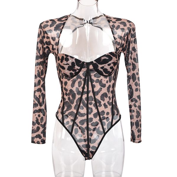 women mesh bodysuits ladies vintage long sleeve leopard print leotard square collar skinny rompers club party basic, Black
women mesh bodysuits ladies vintage long sleeve leopard print leotard square collar skinny rompers club party basic, Black