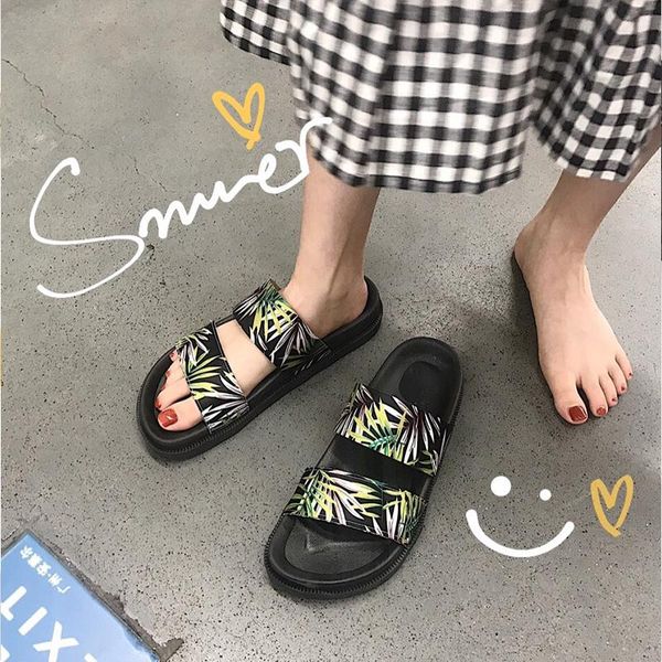 slippers 2021 summer women house flip flops female shoes sandals flat outside print leaves beach, Black
slippers 2021 summer women house flip flops female shoes sandals flat outside print leaves beach, Black