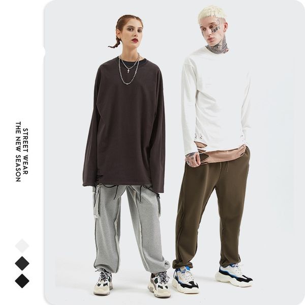artie men's clothing | 2020 autumn and winter new bottom cut t-shirt high street loose tide card cotton long-sleeved t-shirt male, White;black
artie men's clothing | 2020 autumn and winter new bottom cut t-shirt high street loose tide card cotton long-sleeved t-shirt male, White;black