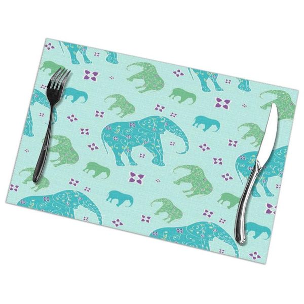 mats & pads 6 pcs placemat table mat mint elephant for tables heat-insulation linen kitchen dining
mats & pads 6 pcs placemat table mat mint elephant for tables heat-insulation linen kitchen dining