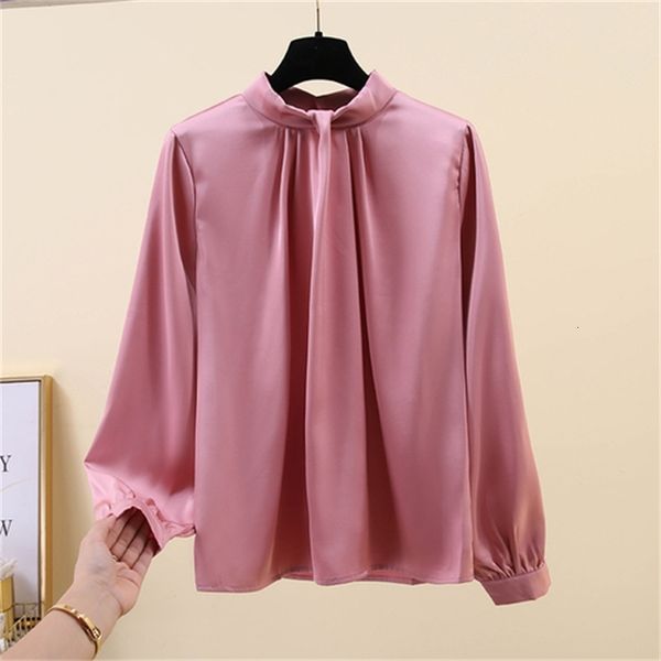 elegant collar shirt long sleeve all-match solid color 2021 spring women's clothes azq2, Black
elegant collar shirt long sleeve all-match solid color 2021 spring women's clothes azq2, Black