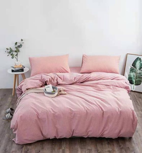 bedding sets japanese-style washed cotton four-piece suit naked sleeping soft simple lattice pure bed sheet quilt set
bedding sets japanese-style washed cotton four-piece suit naked sleeping soft simple lattice pure bed sheet quilt set