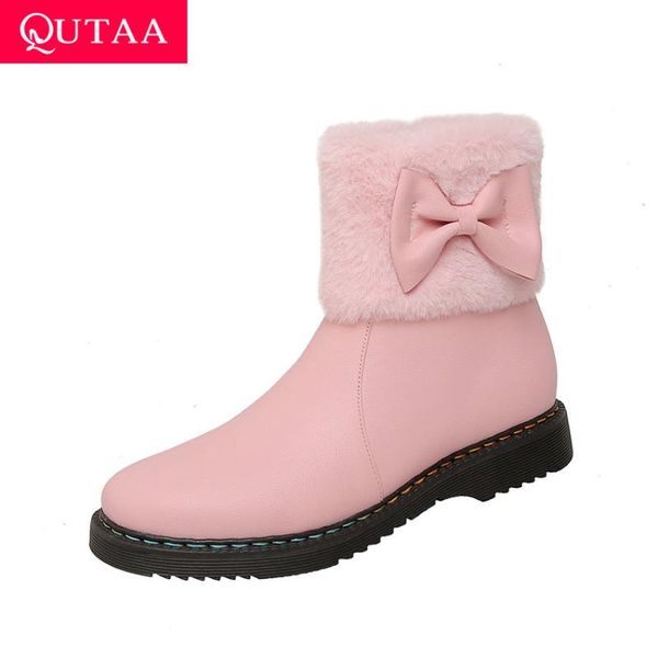 boots qutaa 2021 butterfly-knot pu leather zipper ankle round toe plush women shoes winter square heel short size 34-41, Black
boots qutaa 2021 butterfly-knot pu leather zipper ankle round toe plush women shoes winter square heel short size 34-41, Black
