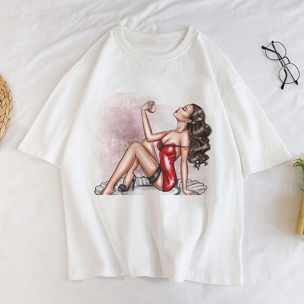 2021 printing girl retro woman sitting on the car t-shirt harajuku t-shirt graphic cartoon korean style female t-shirt, White
2021 printing girl retro woman sitting on the car t-shirt harajuku t-shirt graphic cartoon korean style female t-shirt, White
