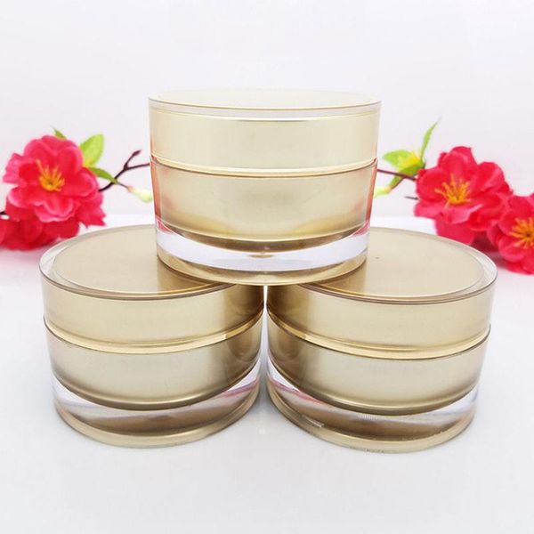 storage bottles & jars 5/15/20/30/50g empty gold cosmetic plastic packaging container with cap,personalized cream acrylic bottle f039
storage bottles & jars 5/15/20/30/50g empty gold cosmetic plastic packaging container with cap,personalized cream acrylic bottle f039