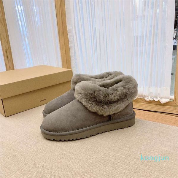 designer- fur integrated mini second generation short boots bread shoes snow pure wool, Black
designer- fur integrated mini second generation short boots bread shoes snow pure wool, Black