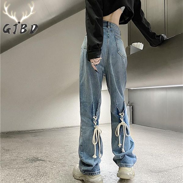 women's jeans vintage high waist streetwear sense of design straight baggy denim trouser mom fashion autumn wide leg pants, Blue
women's jeans vintage high waist streetwear sense of design straight baggy denim trouser mom fashion autumn wide leg pants, Blue