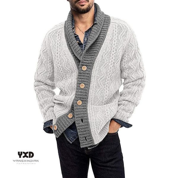 men's sweaters clothing mans 2021 thick warm daily knitted sweater for man spliced hit color lapel jacquard winter cardigan male coat, White;black
men's sweaters clothing mans 2021 thick warm daily knitted sweater for man spliced hit color lapel jacquard winter cardigan male coat, White;black