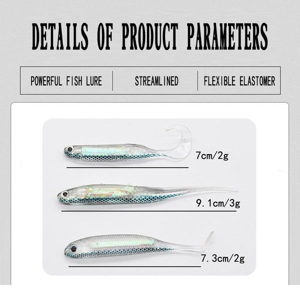 3pcs/lot fishing soft bait t tail rainbow fish lure 7cm 9cm 2g 3g fishing lures rainbow color sequin swing fishing spin jllmtx
3pcs/lot fishing soft bait t tail rainbow fish lure 7cm 9cm 2g 3g fishing lures rainbow color sequin swing fishing spin jllmtx