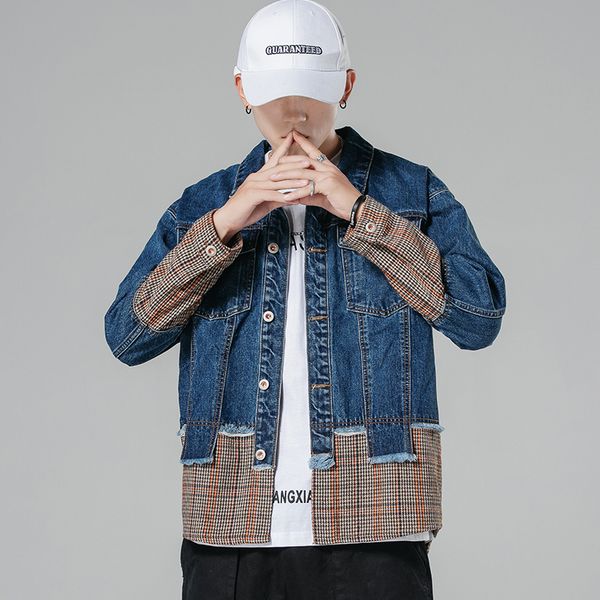 2021 new japan style spring autumn men's fashion denim jeans jacket casual streetwear clothes rc6n, Black;brown
2021 new japan style spring autumn men's fashion denim jeans jacket casual streetwear clothes rc6n, Black;brown