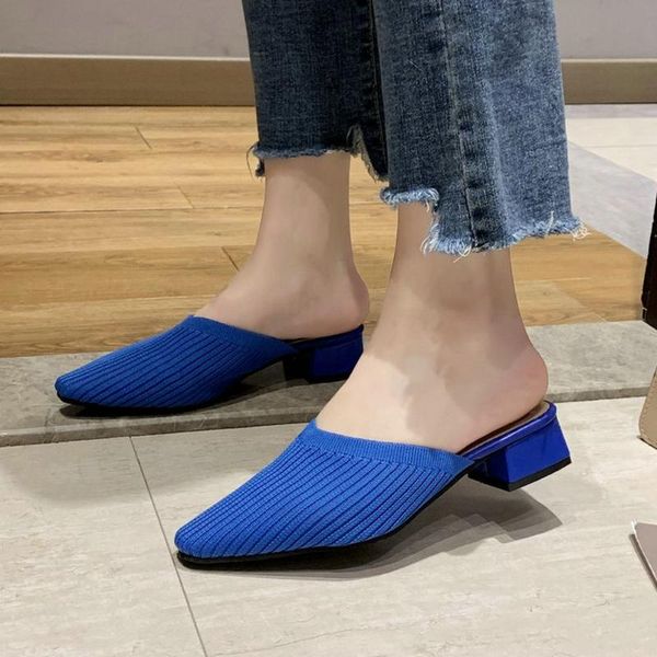slippers summer women fashion outerwear knitting point toe mid heel slippers/half b63-41 hf, Black
slippers summer women fashion outerwear knitting point toe mid heel slippers/half b63-41 hf, Black