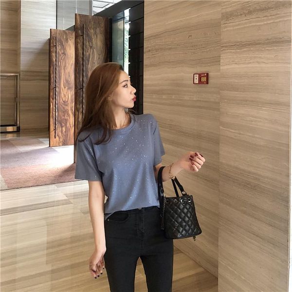 women's t-shirt summer women cotton o-neck short sleeve female tee slim casual solid lady tshirt, White
women's t-shirt summer women cotton o-neck short sleeve female tee slim casual solid lady tshirt, White