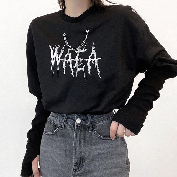 women's hoodies & sweatshirts autumn women gothic black sweatshirt crew neck cropped female cool pullover long puff sleeve letter prin
women's hoodies & sweatshirts autumn women gothic black sweatshirt crew neck cropped female cool pullover long puff sleeve letter prin