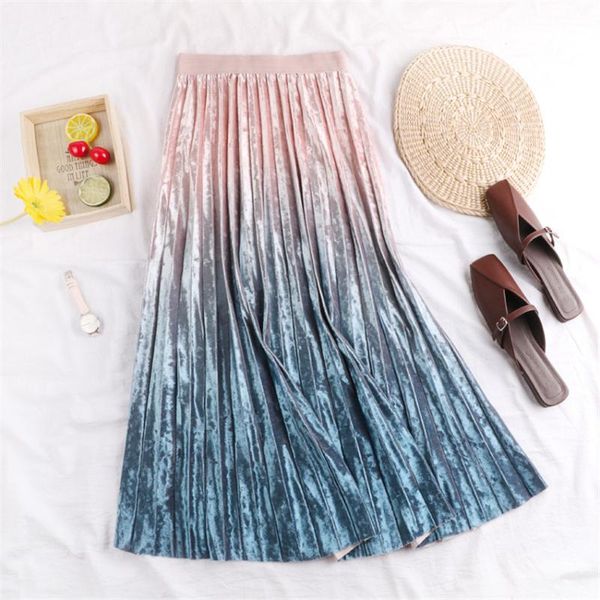 skirts 2021 winter women pleated gold velvet autumn vintage lady high waist corduroy skirt female a-line midi long wz580, Black
skirts 2021 winter women pleated gold velvet autumn vintage lady high waist corduroy skirt female a-line midi long wz580, Black
