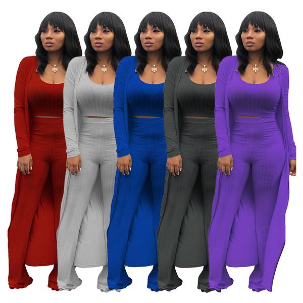 2021 new solid color tank long sleeve coat and wide leg pants women casual three piece set autumn fashion office lady suits mt9e, Gray
2021 new solid color tank long sleeve coat and wide leg pants women casual three piece set autumn fashion office lady suits mt9e, Gray