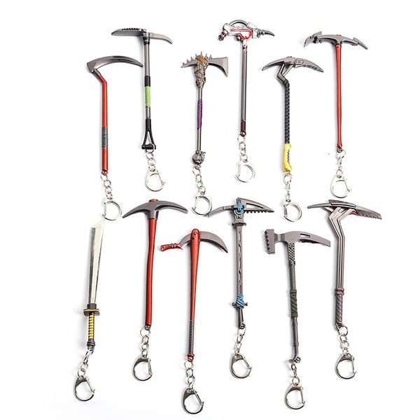 keychains pickaxe weapon m4 rifle keychain metal, Silver 
keychains pickaxe weapon m4 rifle keychain metal, Silver