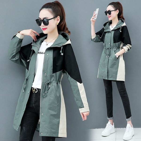 women's trench coats casual hooded windbreaker 2021 spring autumn fashion coat girls outerwear, Tan;black
women's trench coats casual hooded windbreaker 2021 spring autumn fashion coat girls outerwear, Tan;black